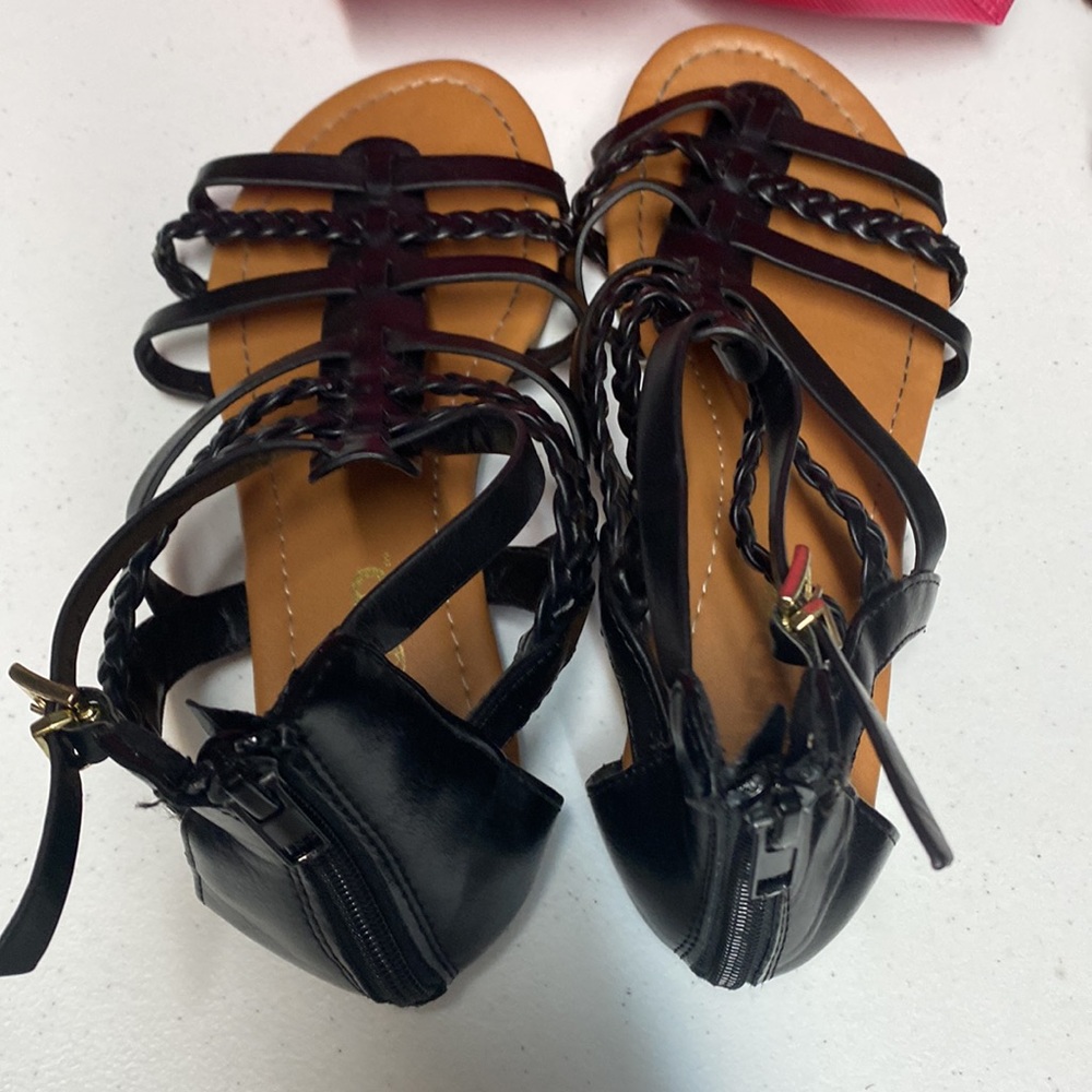 Black gladiator zip up sandal - Picture 5 of 7